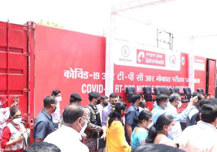 Spice Health mobile RT-PCR testing lab in Nagpur 